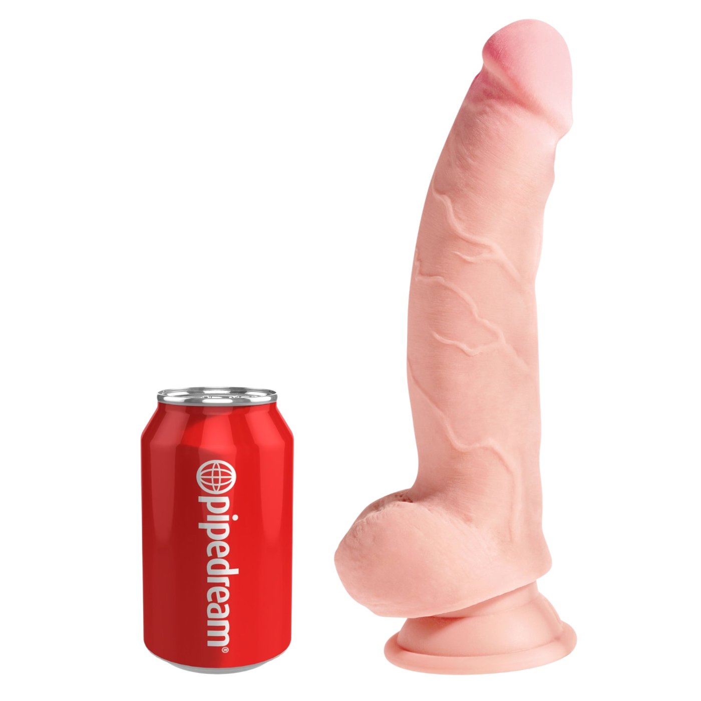 King Cock Plus 8 Inch Triple Density Realistic Suction Cup Dildo with Balls