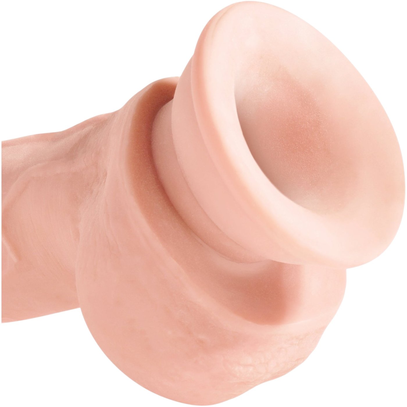 King Cock Plus 8 Inch Triple Density Realistic Suction Cup Dildo with Balls