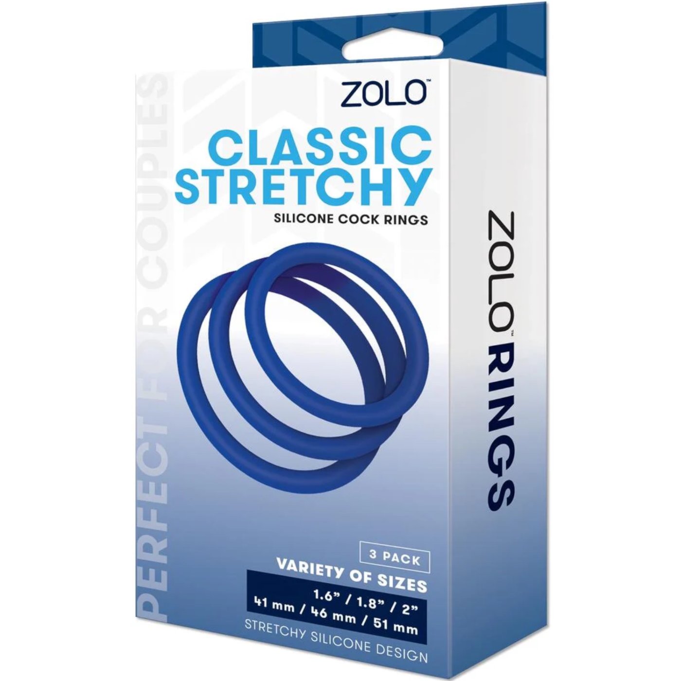 Zolo Classic Stretchy Silicone Cock Rings (3 Pack)