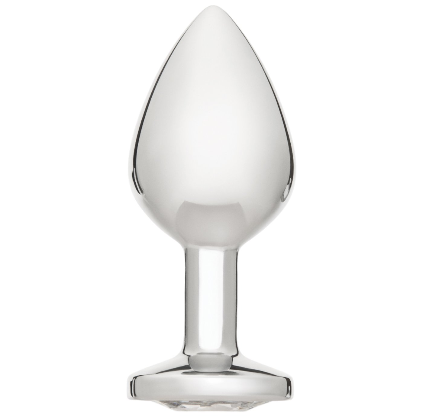 Me You Us Crystal Jewels Jewelled Metal Butt Plug Medium Clear