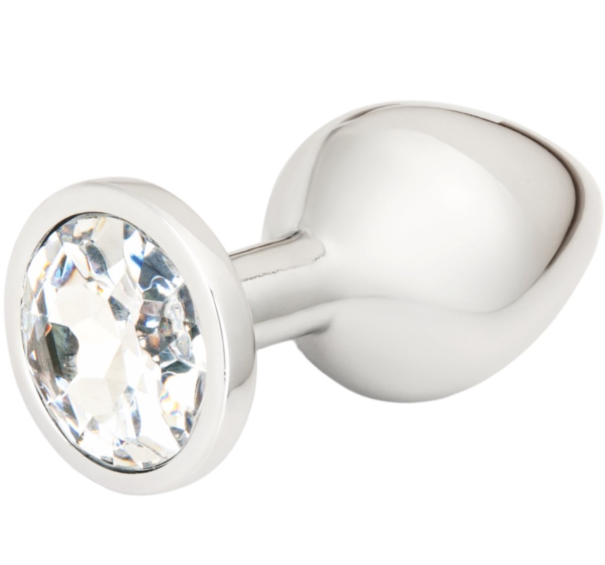 Me You Us Crystal Jewels Jewelled Metal Butt Plug Medium Clear