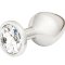 Me You Us Crystal Jewels Jewelled Metal Butt Plug Medium Clear