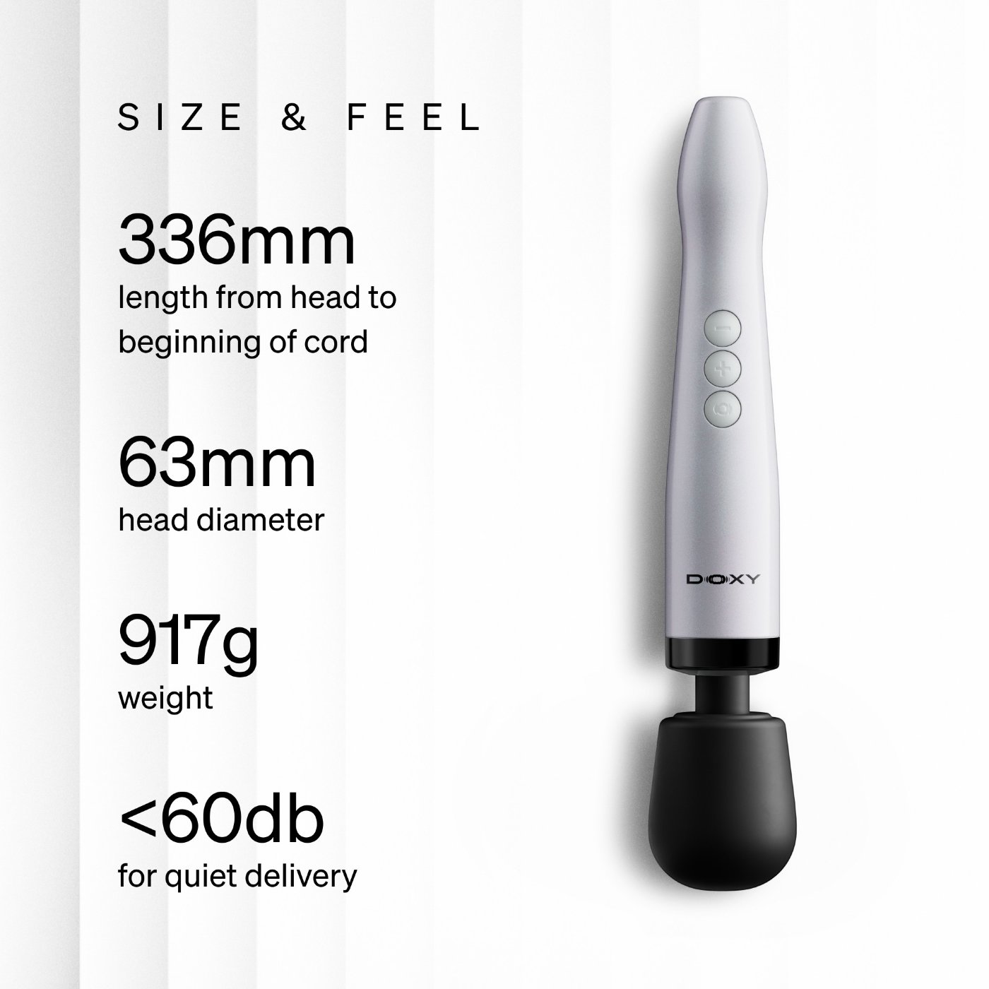 Doxy Die Cast Max Cordless Wand Vibrator White