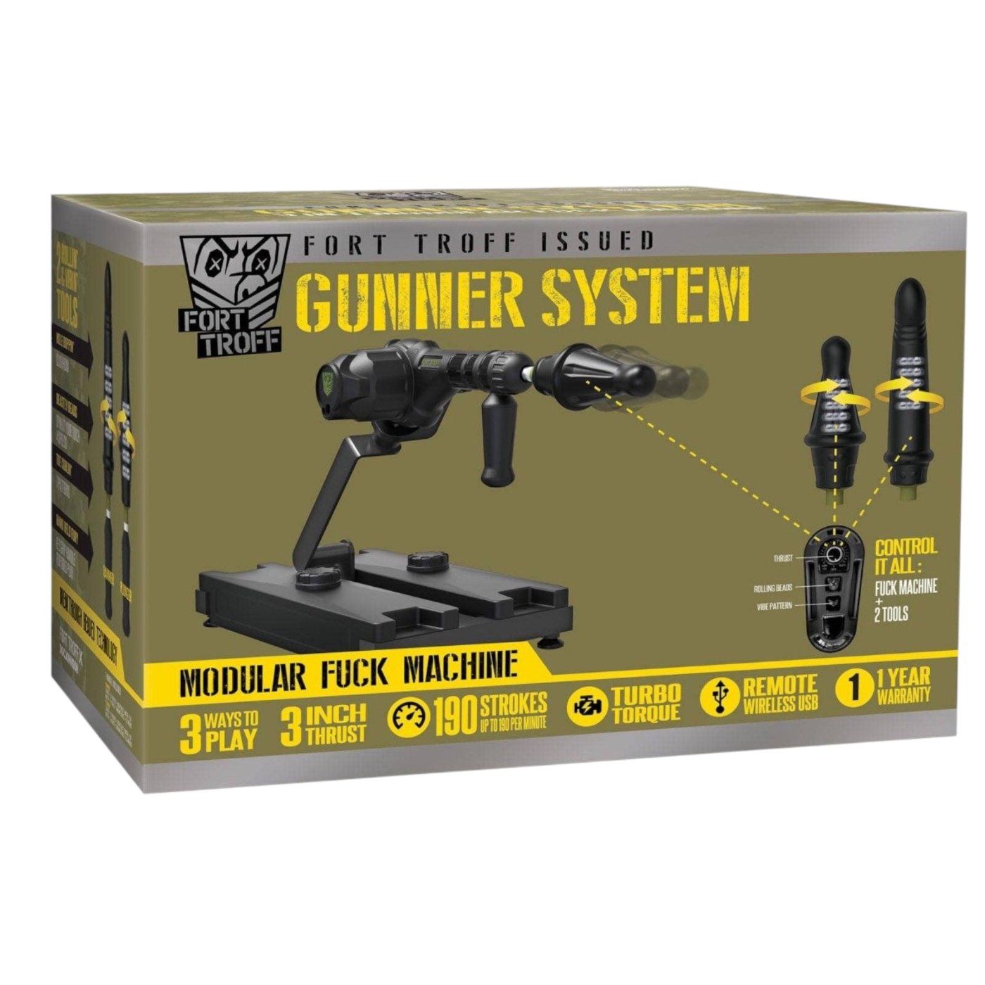 Fort Troff Gunner System Remote Control 3-in-1 Sex Machine