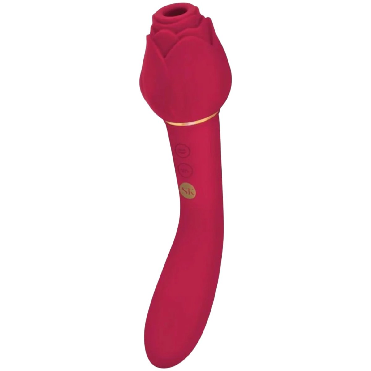 Secret Kisses Rosegasm Twosome Dual Ended Rose Clitoral Suction Vibrator