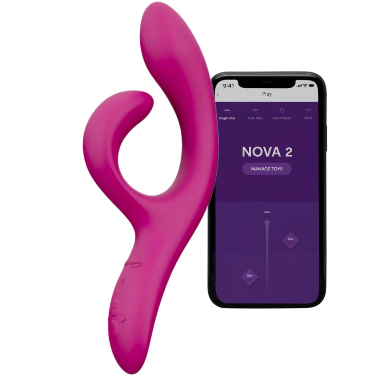 We-Vibe Nova 2 App Controlled Rechargeable Rabbit Vibrator, Pink