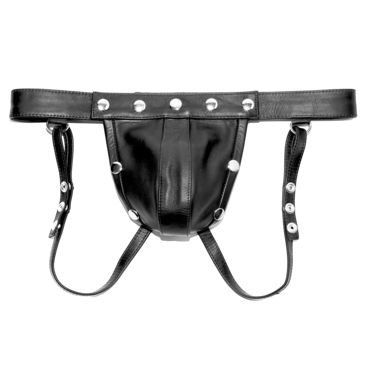 Prowler RED Leather Harness Jock Strap with Cock Ring Black
