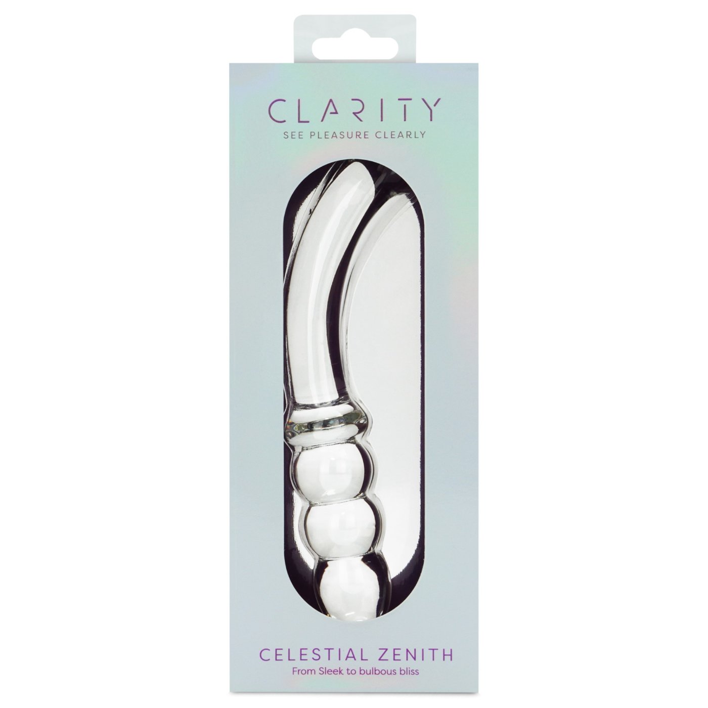 Clarity Celestial Zenith Double Ended Glass Dildo 8 Inch