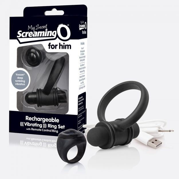 My Secret Screaming O Rechargeable Remote Control Vibrating Cock Ring Set (2 Pack)