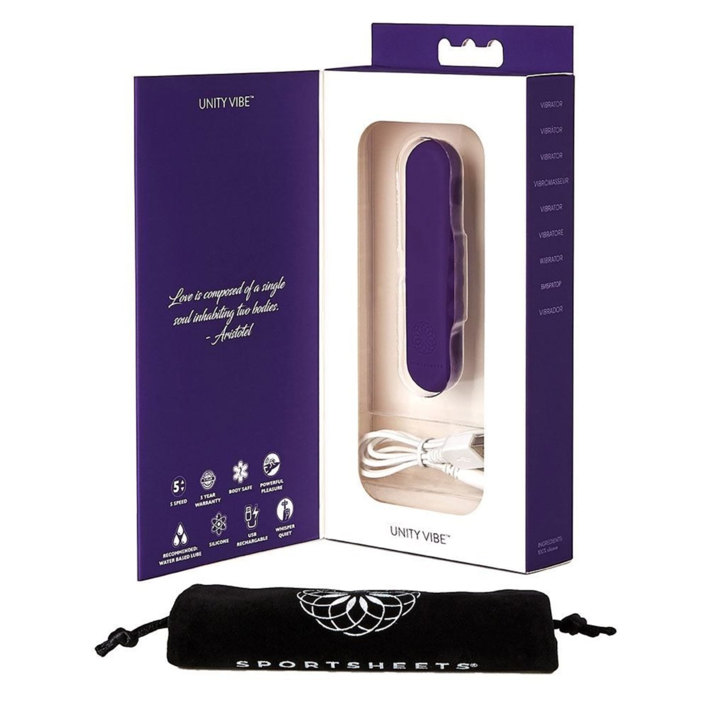 Sportsheets Sincerely Unity Vibe Rechargeable Mini Vibrator Purple