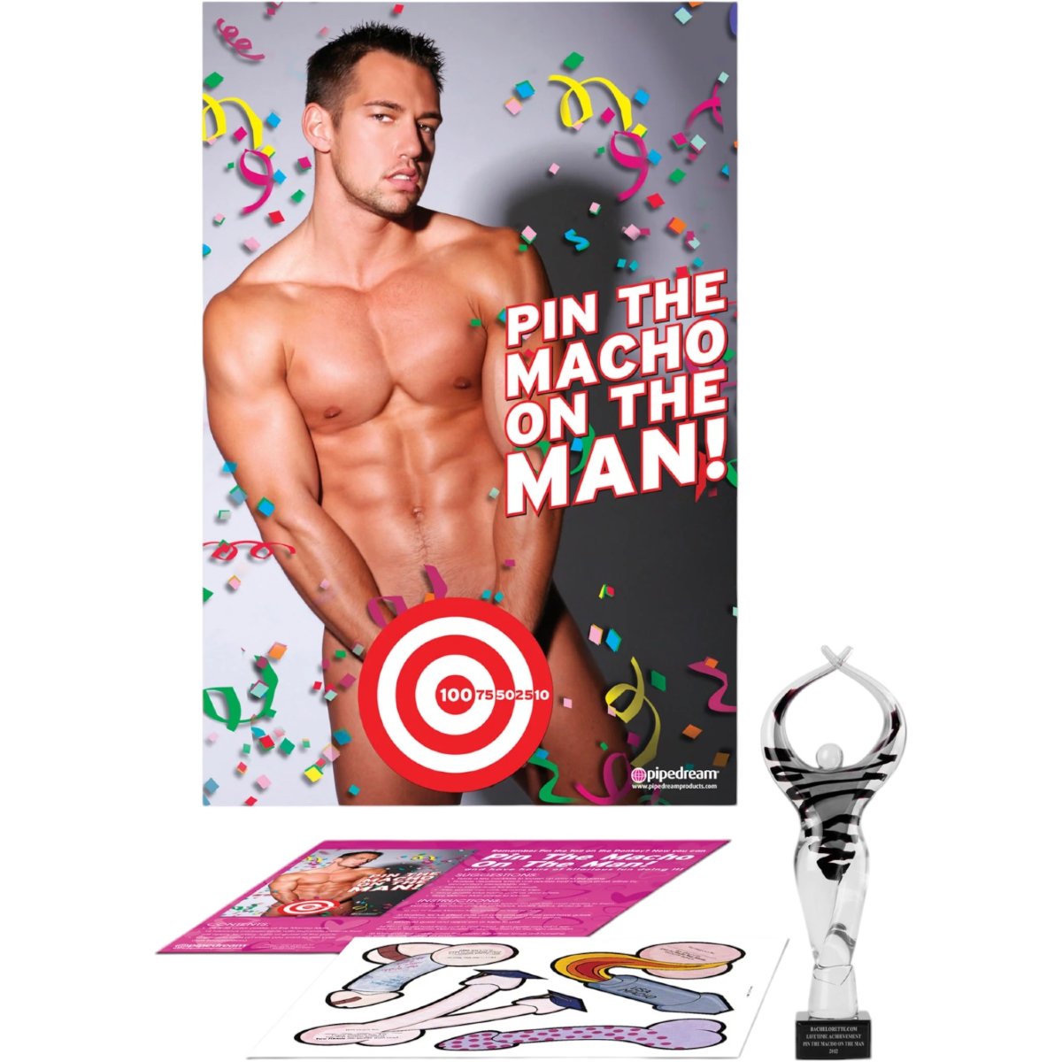 Bachelorette Party Favors Pin The Macho On The Man Game – Pipedream