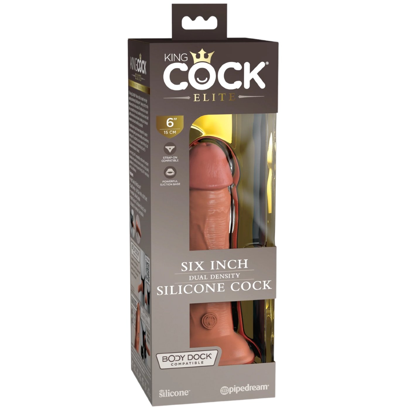 King Cock Elite Dual Density Realistic Dildo Tan 6 Inch