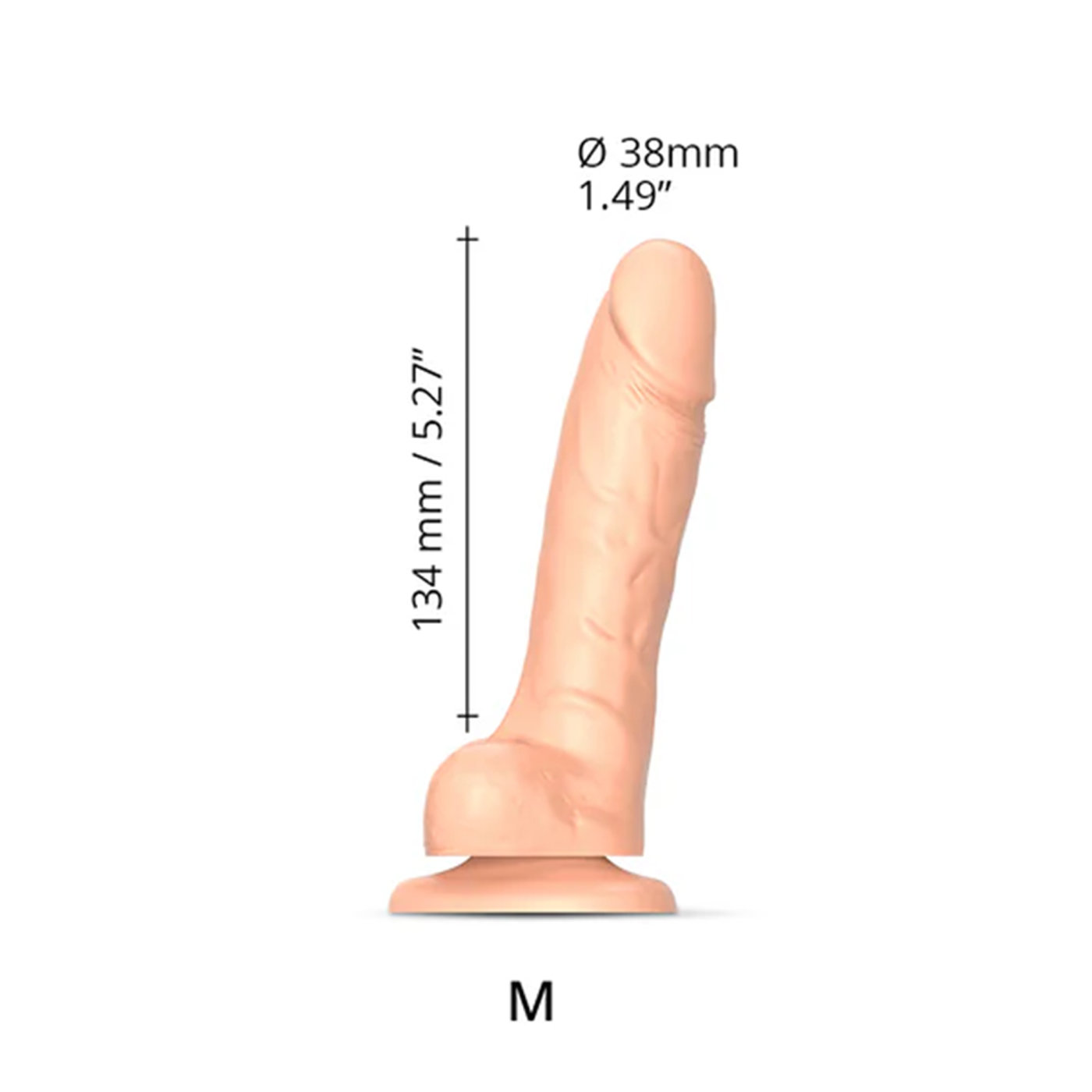 Strap-On-Me Sliding Skin Realistic Dildo Vanilla M 5.2 Inch