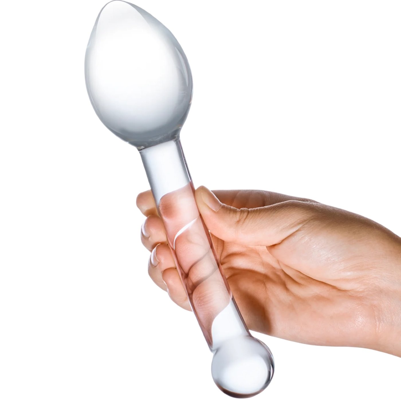 Glas Pure Indulgence G-Spot and P-Spot Glass Dildo 8 Inch