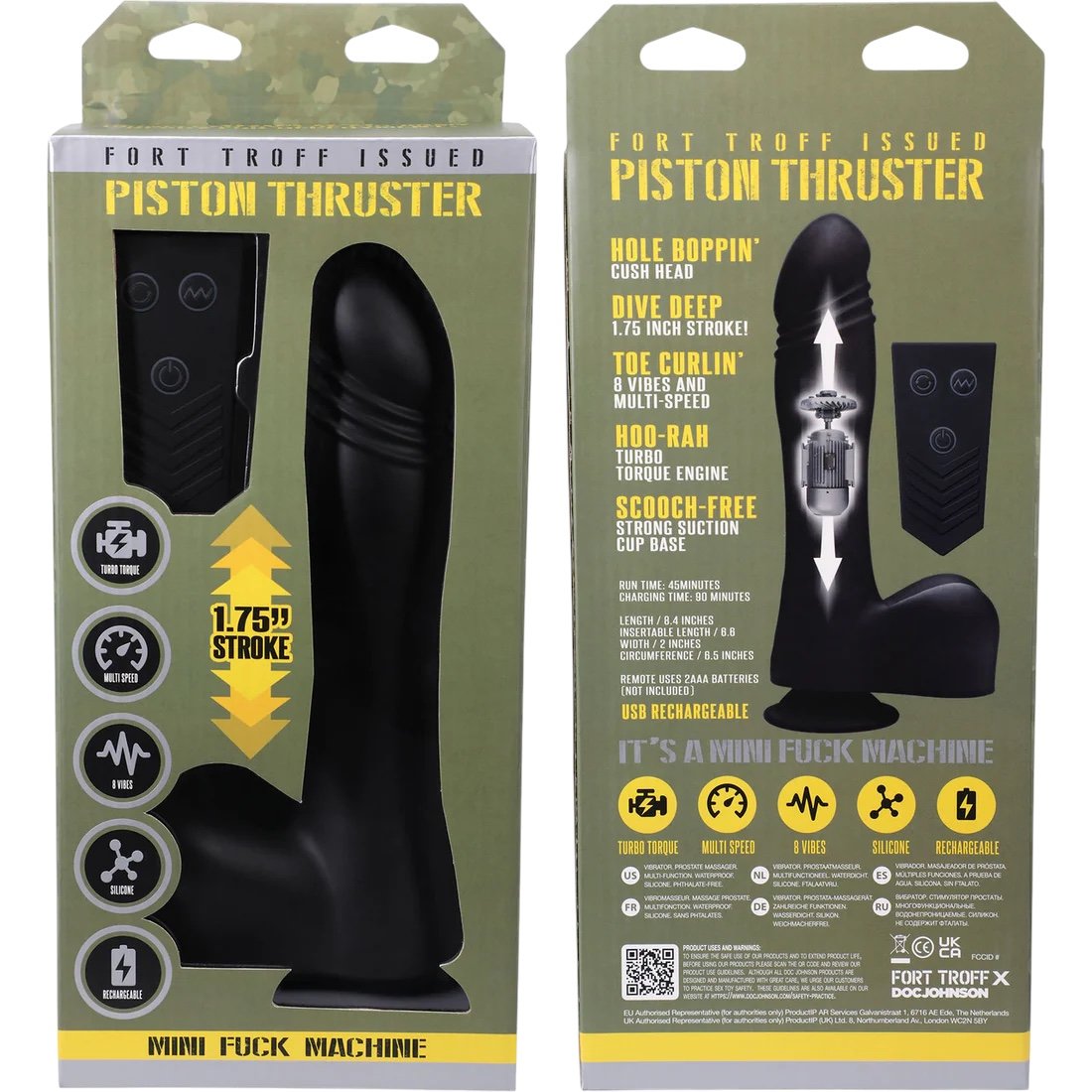 Fort Troff Piston Thruster Dildo Mini Sex Machine 8.5 Inch