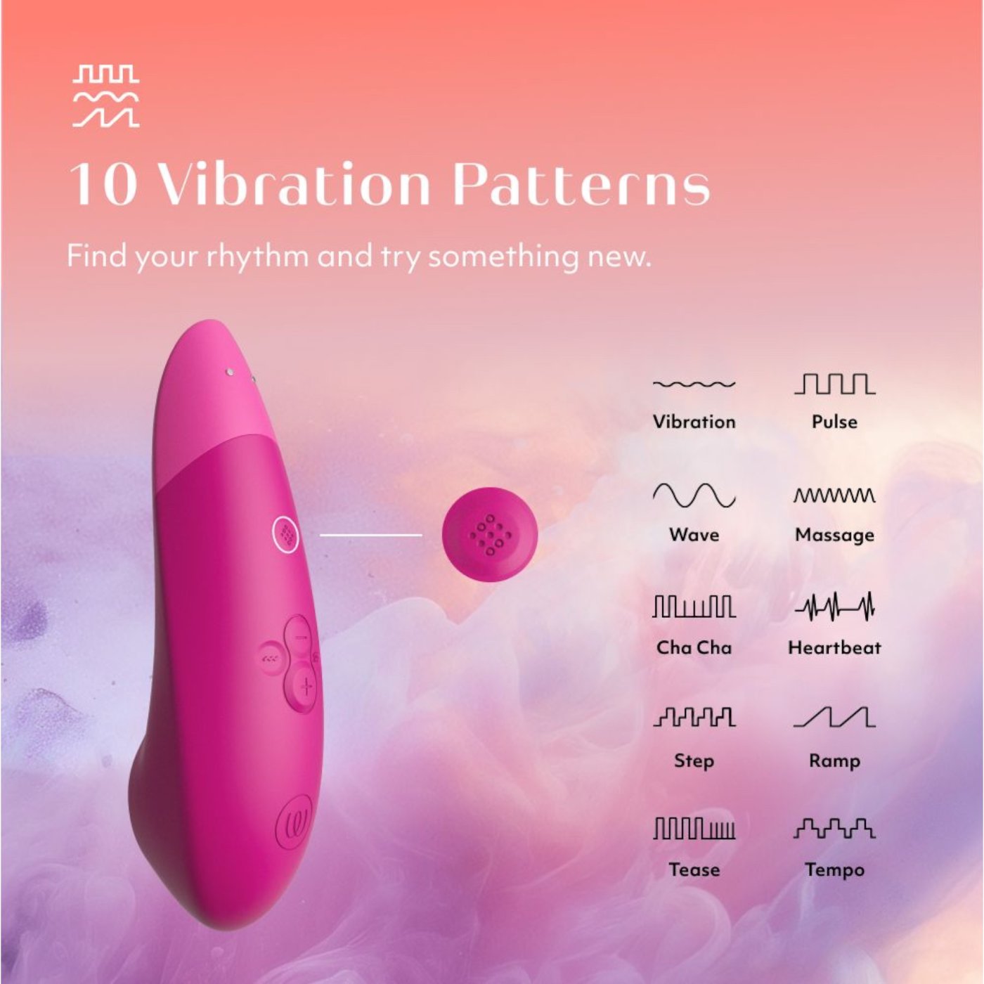 Womanizer Enhance 2-in-1 Pleasure Air Clitoral Vibrator Pink
