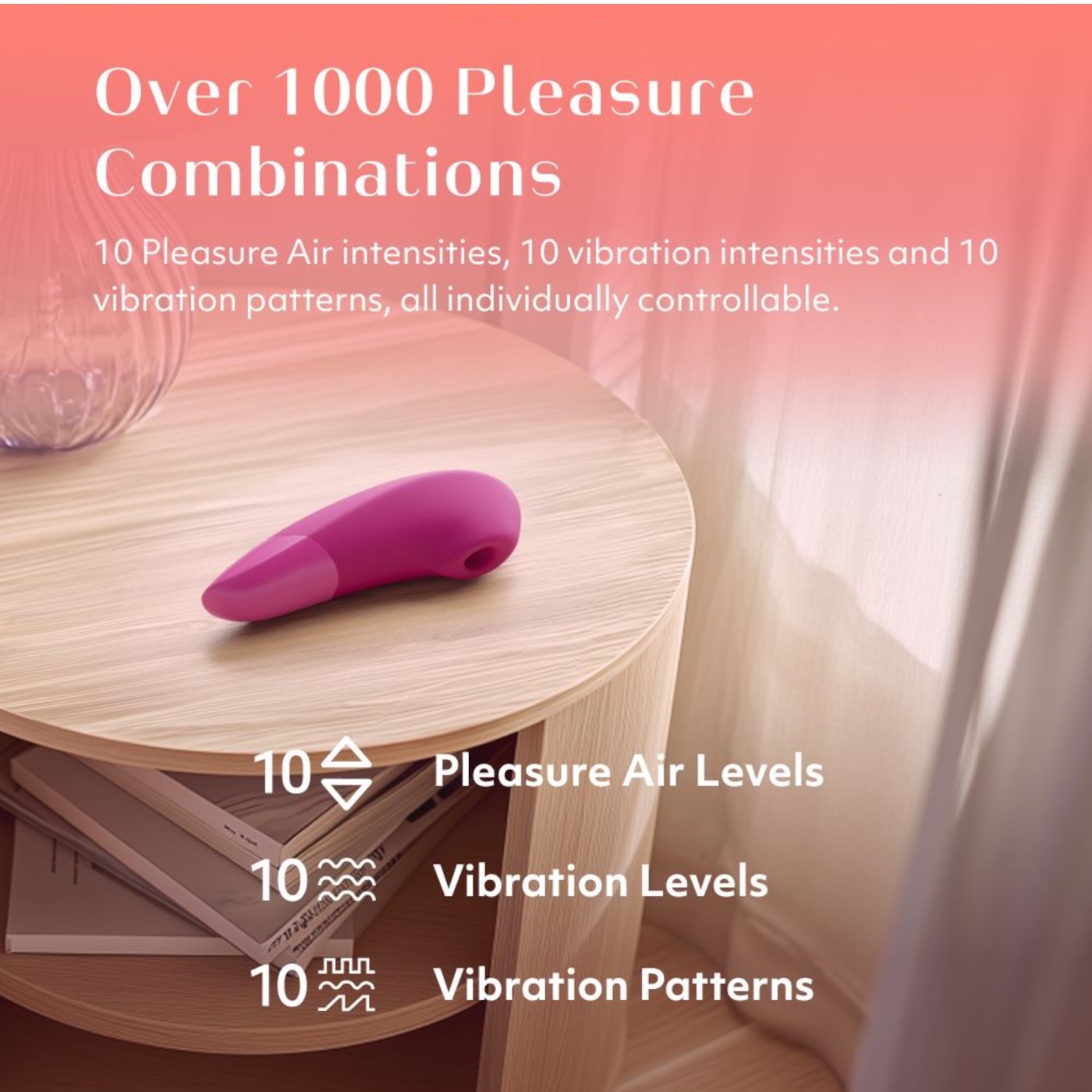 Womanizer Enhance 2-in-1 Pleasure Air Clitoral Vibrator Pink