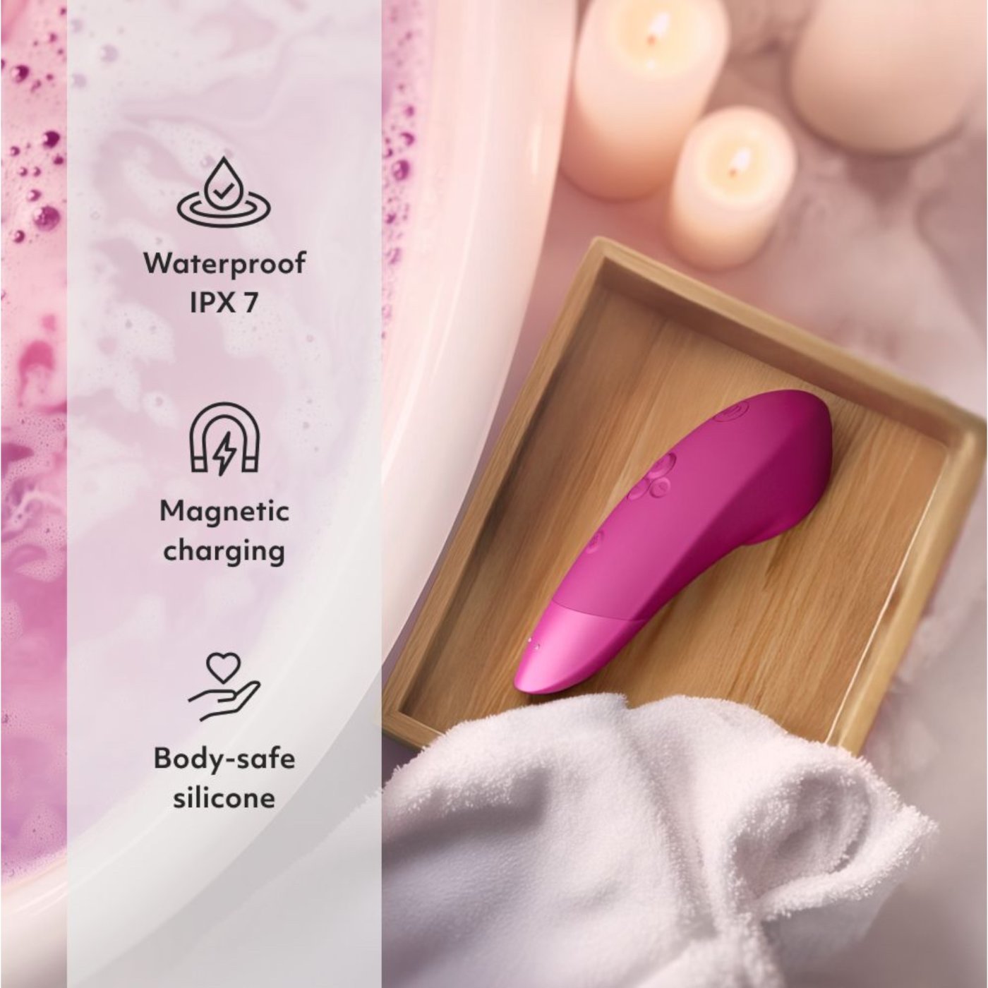 Womanizer Enhance 2-in-1 Pleasure Air Clitoral Vibrator Pink