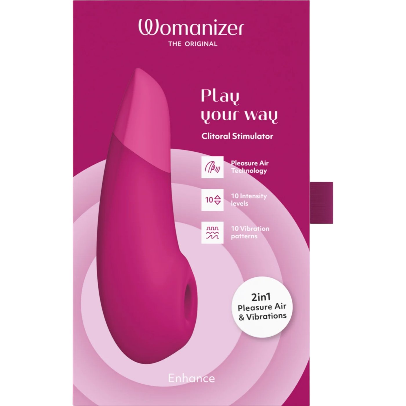 Womanizer Enhance 2-in-1 Pleasure Air Clitoral Vibrator Pink