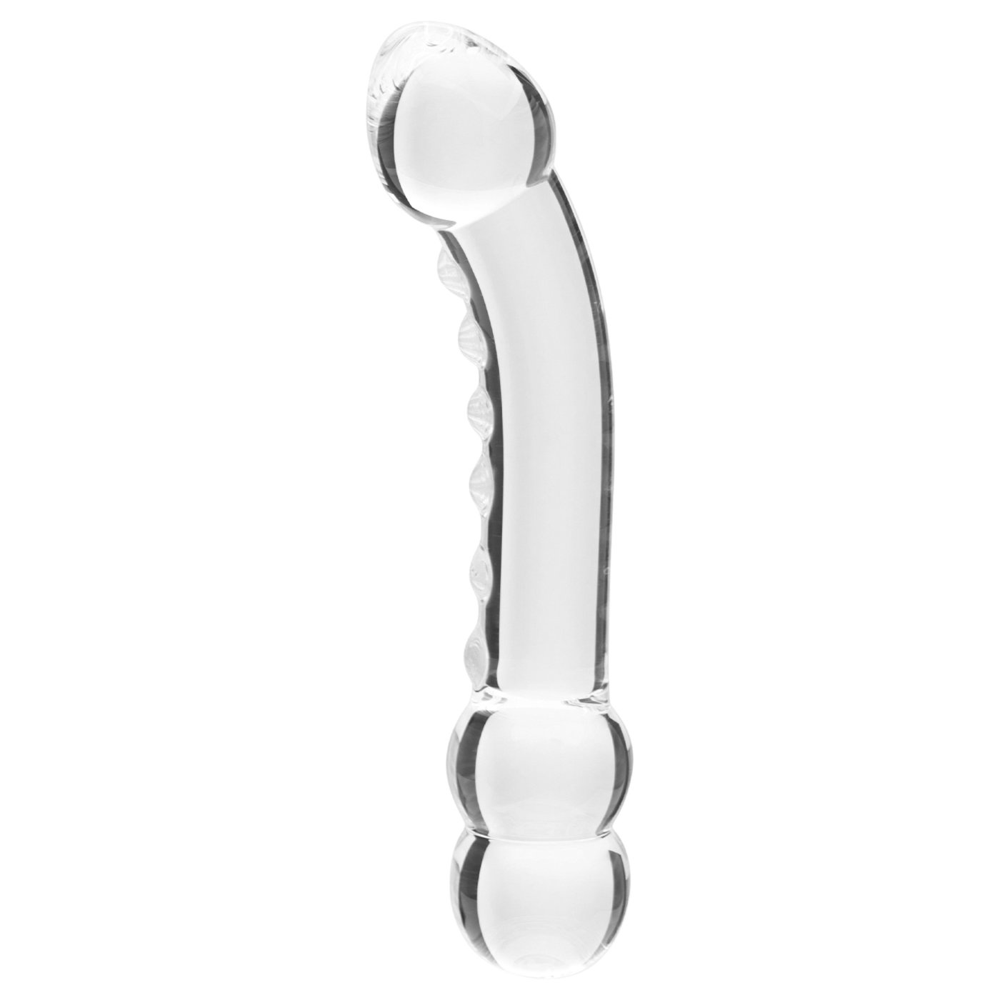 Clarity Celestial Ridge Double Ended Glass Dildo 7.7 Inch