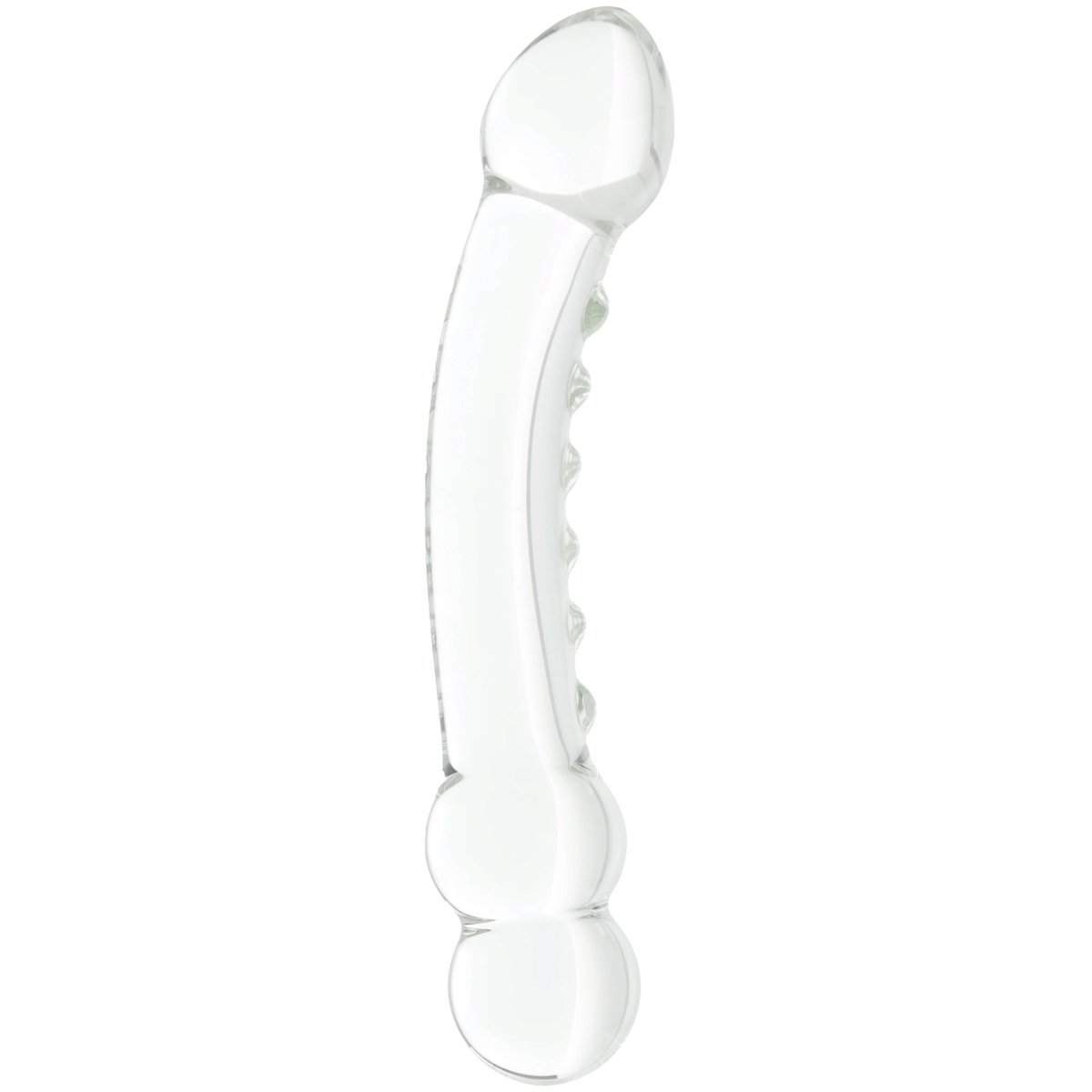 Clarity Celestial Ridge Double Ended Glass Dildo 7.7 Inch Clear