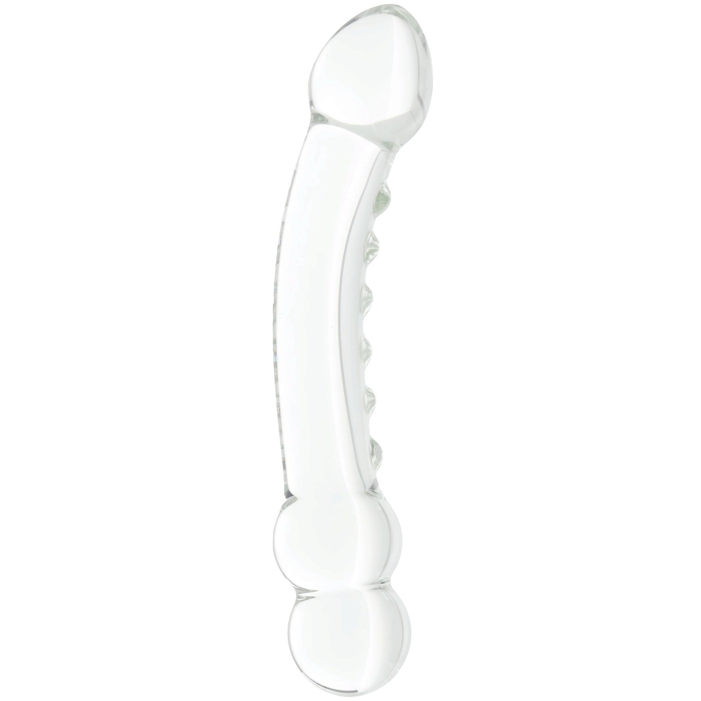 Clarity Celestial Ridge Double Ended Glass Dildo 7.7 Inch