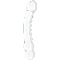 Clarity Celestial Ridge Double Ended Glass Dildo 7.7 Inch