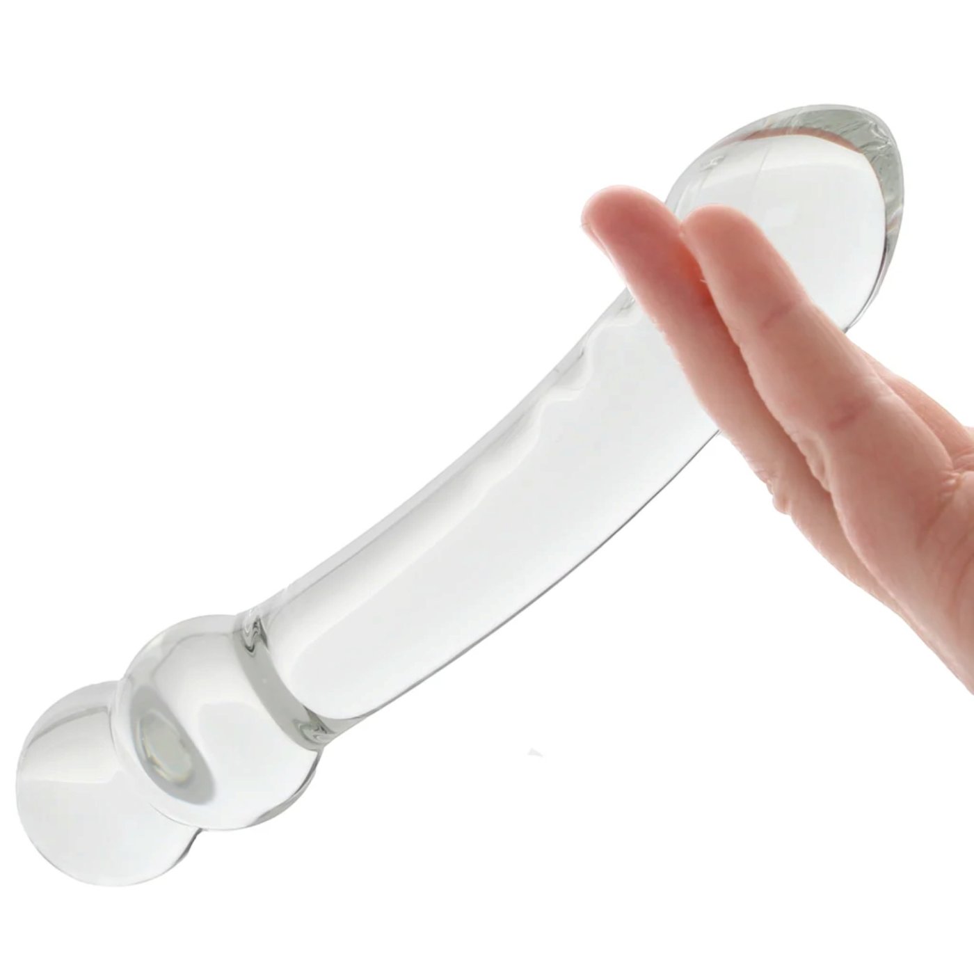 Clarity Celestial Ridge Double Ended Glass Dildo 7.7 Inch