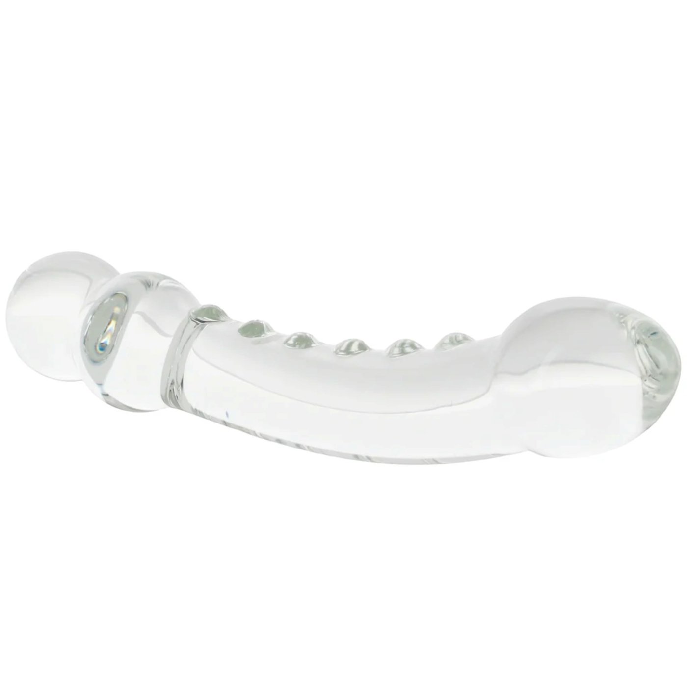 Clarity Celestial Ridge Double Ended Glass Dildo 7.7 Inch
