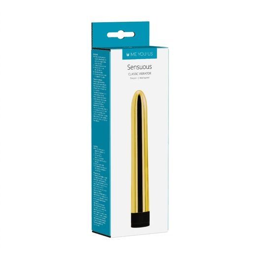 Me You Us Sensuous Smooth Classic Vibrator Gold 6 Inch