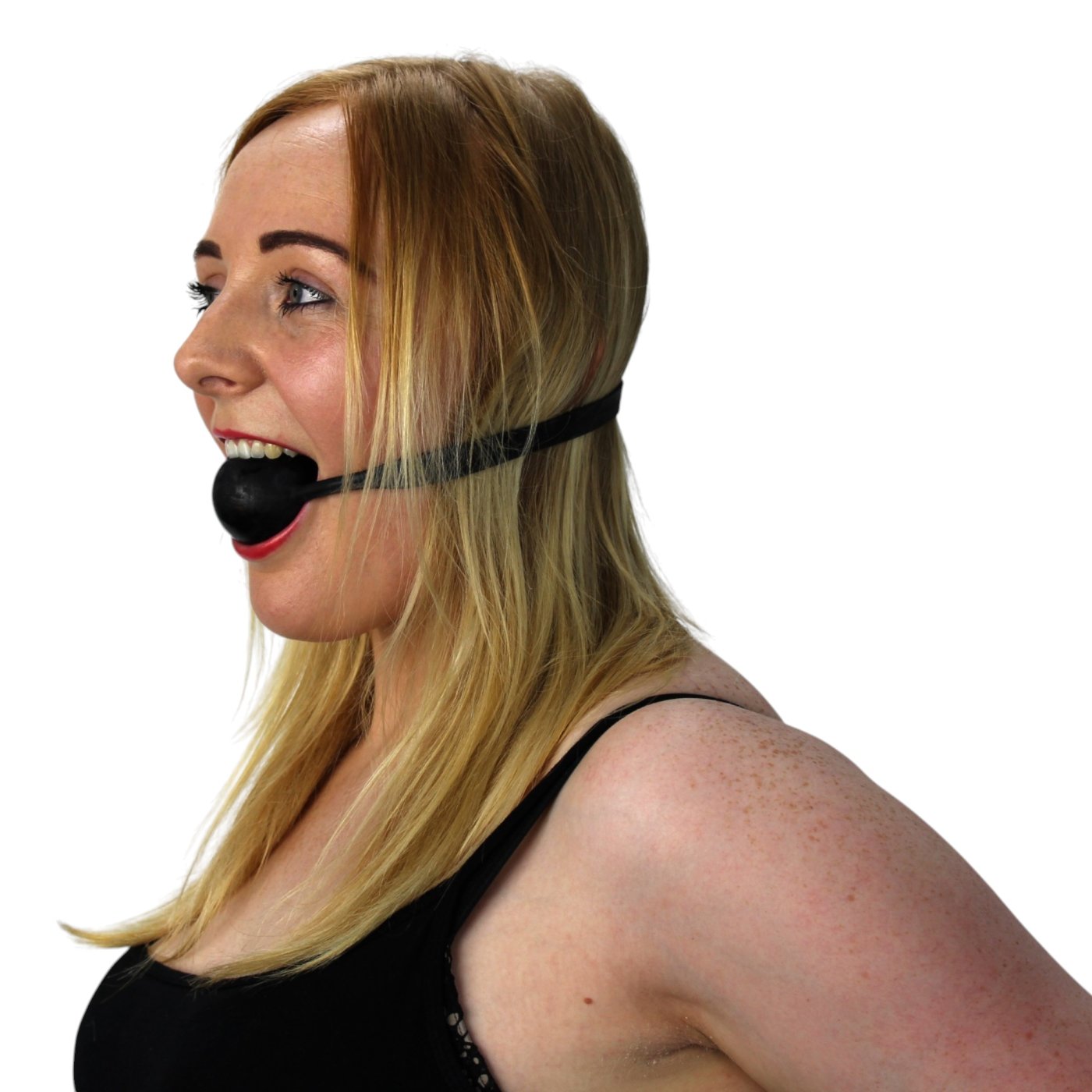 Quickie Large Silicone Ball Gag Black