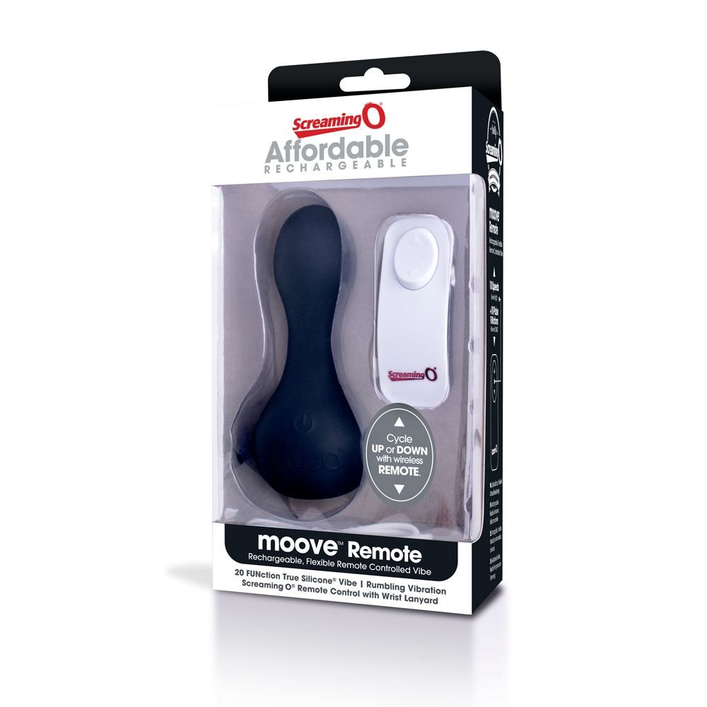 Screaming O Moove Remote Controlled Rechargeable Vibrator Black