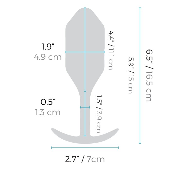 b-Vibe Vibrating Snug Plug 5 XXL Rechargeable Weighted Silicone Butt Plug 5.9 Inch