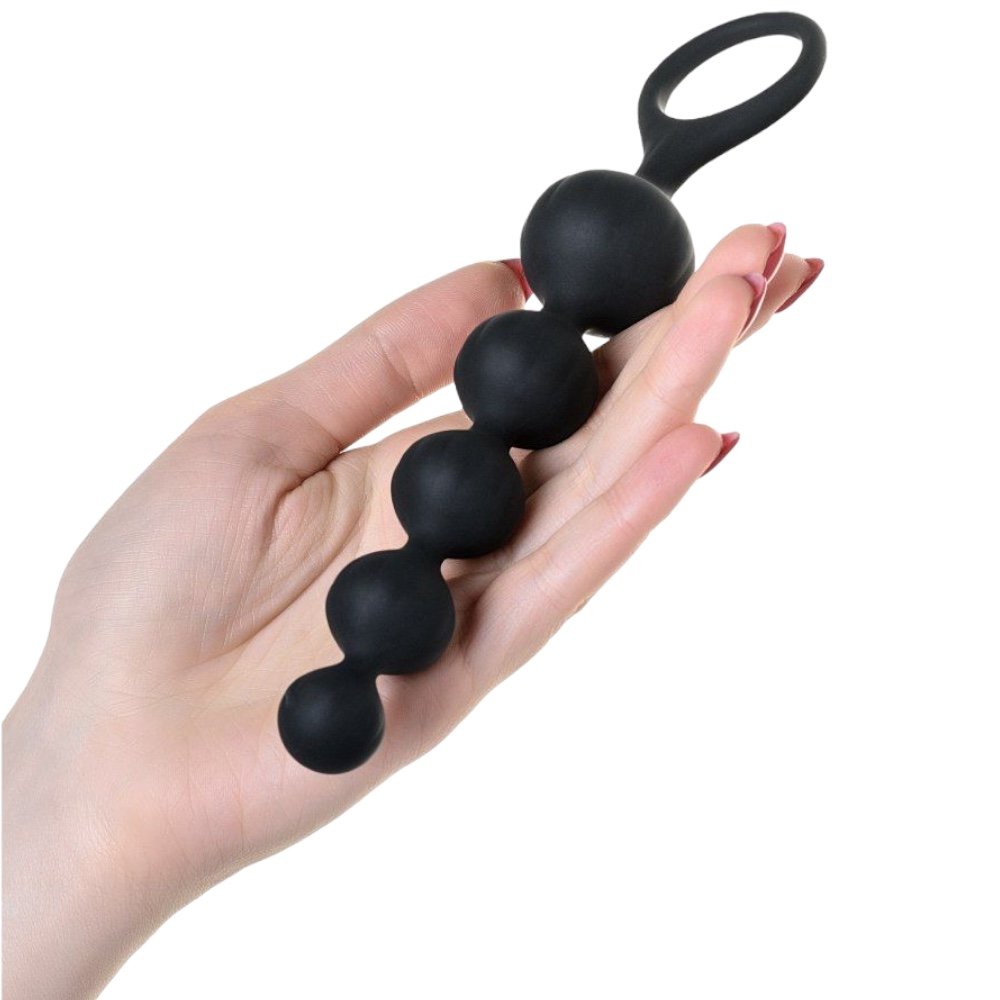 Satisfyer Love Beads Silicone Anal Beads Black (2 Piece)