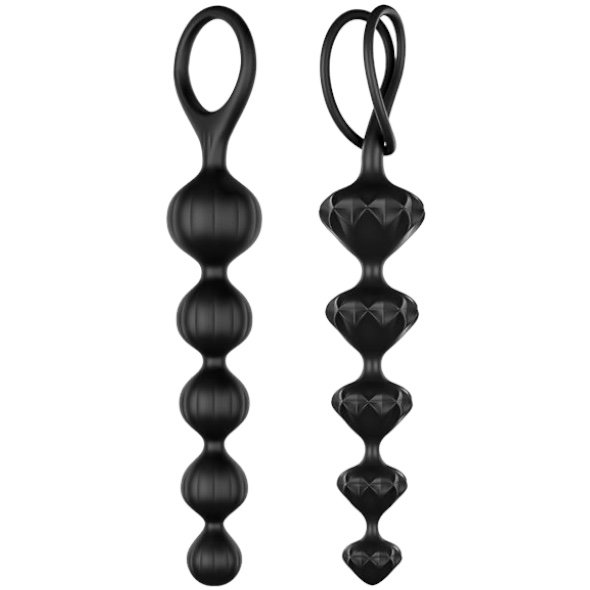 Satisfyer Love Beads Silicone Anal Beads Black (2 Piece)