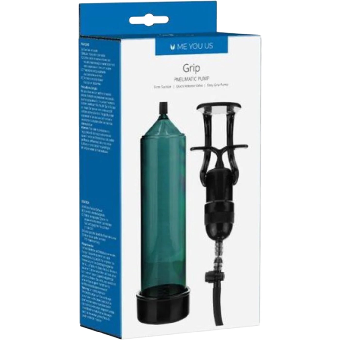 Me You Us Grip Pneumatic Penis Pump Blue