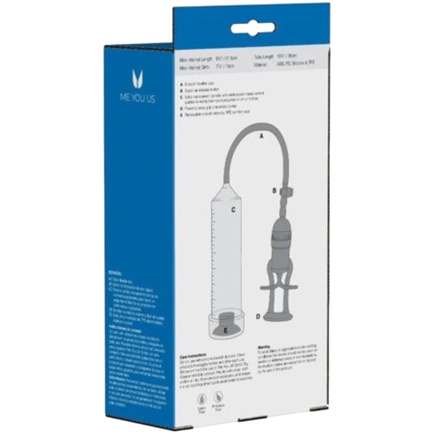 Me You Us Grip Pneumatic Penis Pump Blue