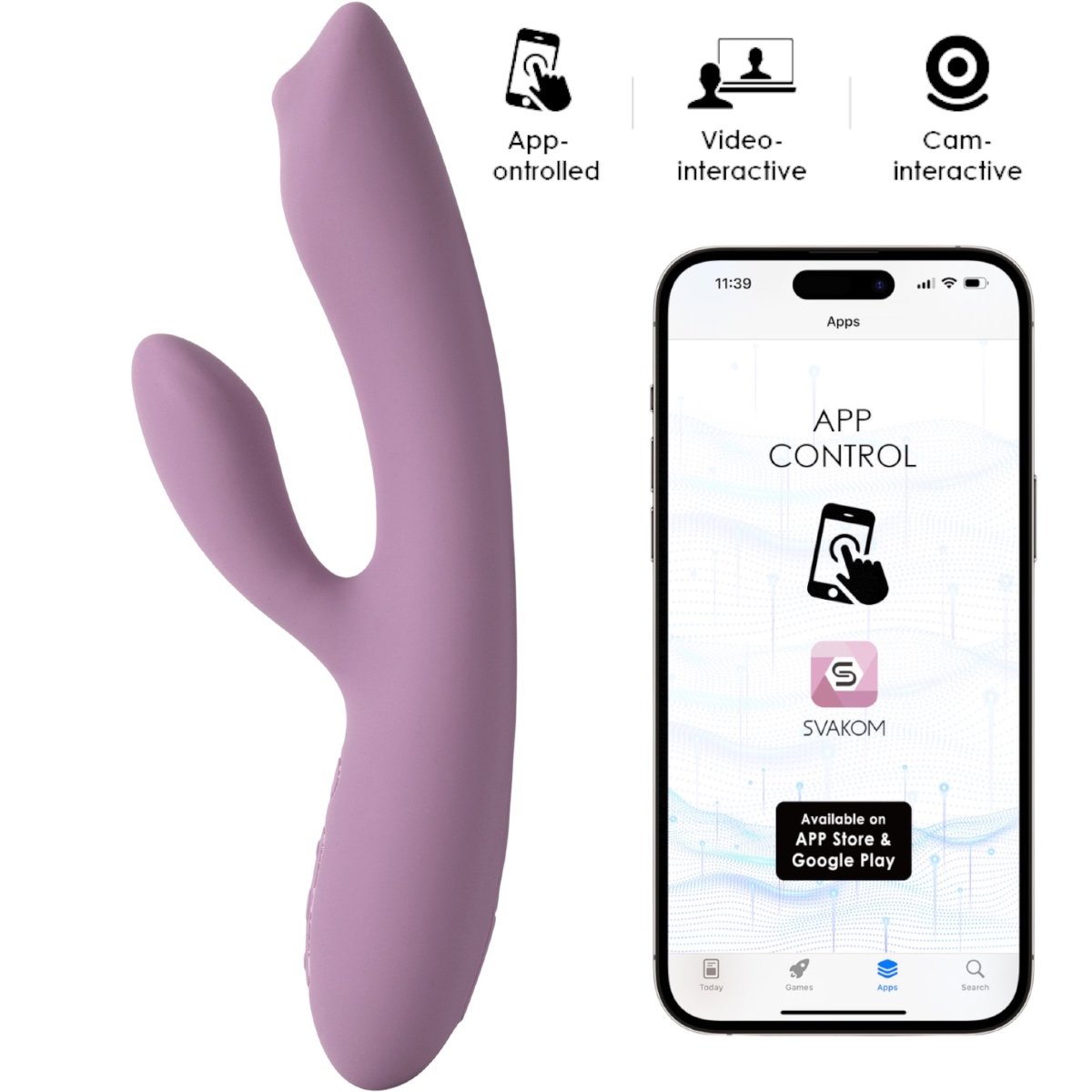 Svakom Trysta Neo Interactive Rabbit Vibrator with G-Spot Ball