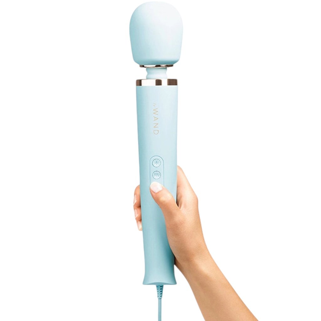 Le Wand Plug-In Massage Wand Vibrator Light Blue