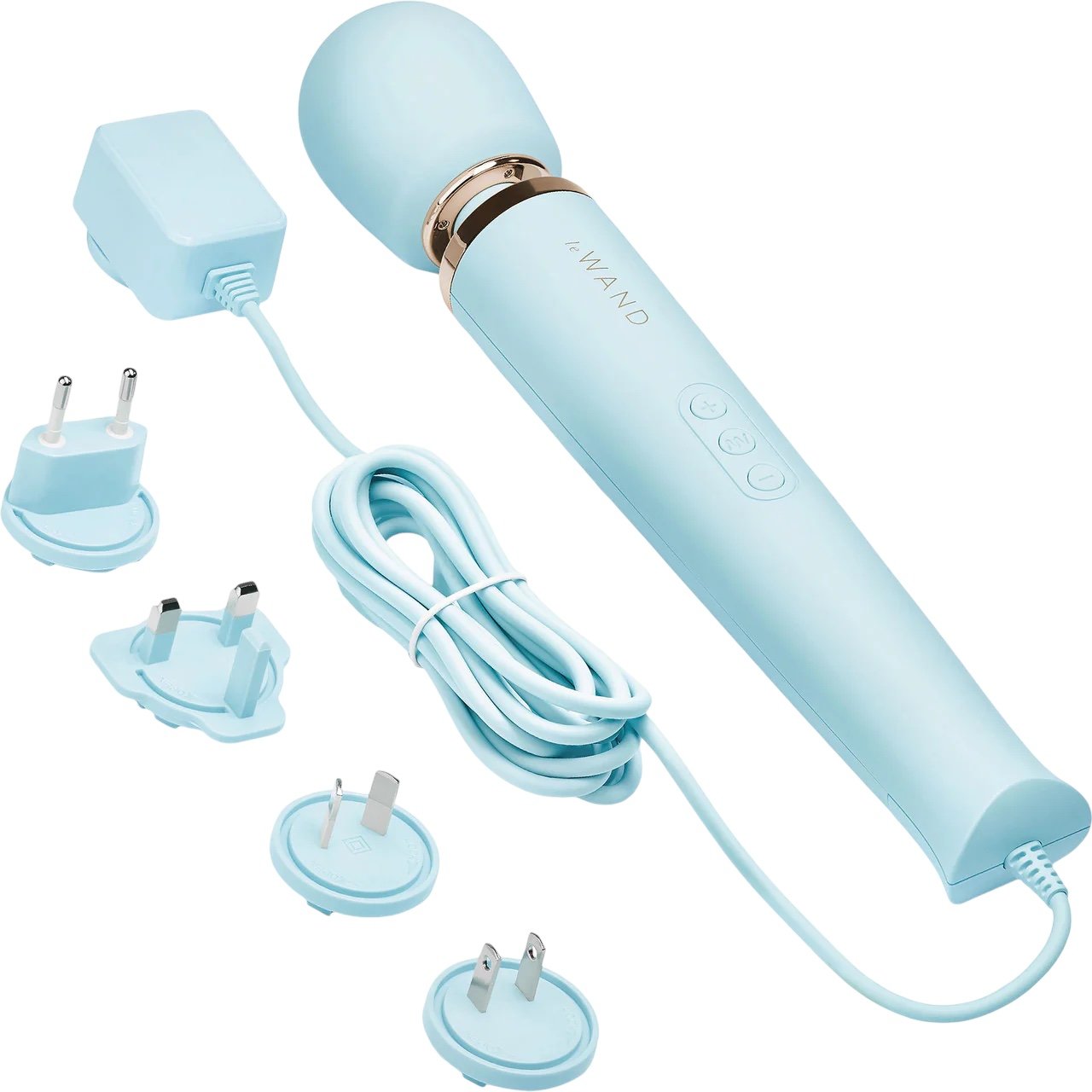 Le Wand Plug-In Massage Wand Vibrator Light Blue