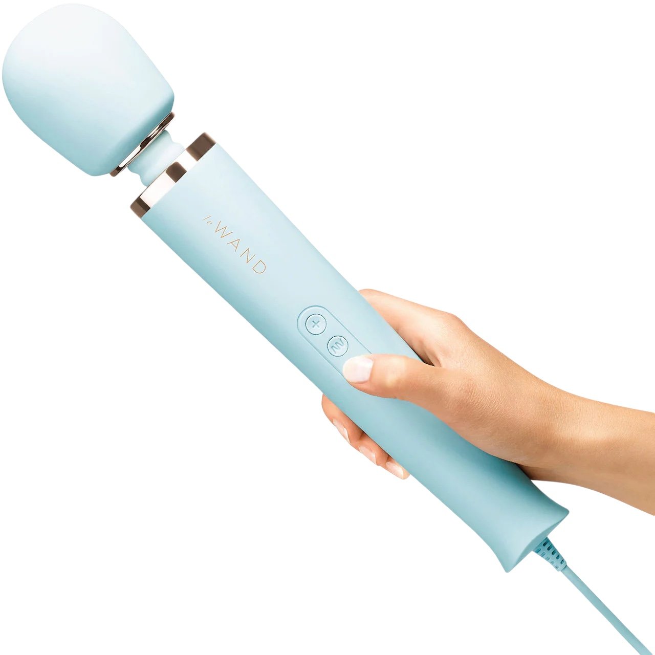 Le Wand Plug-In Massage Wand Vibrator Light Blue