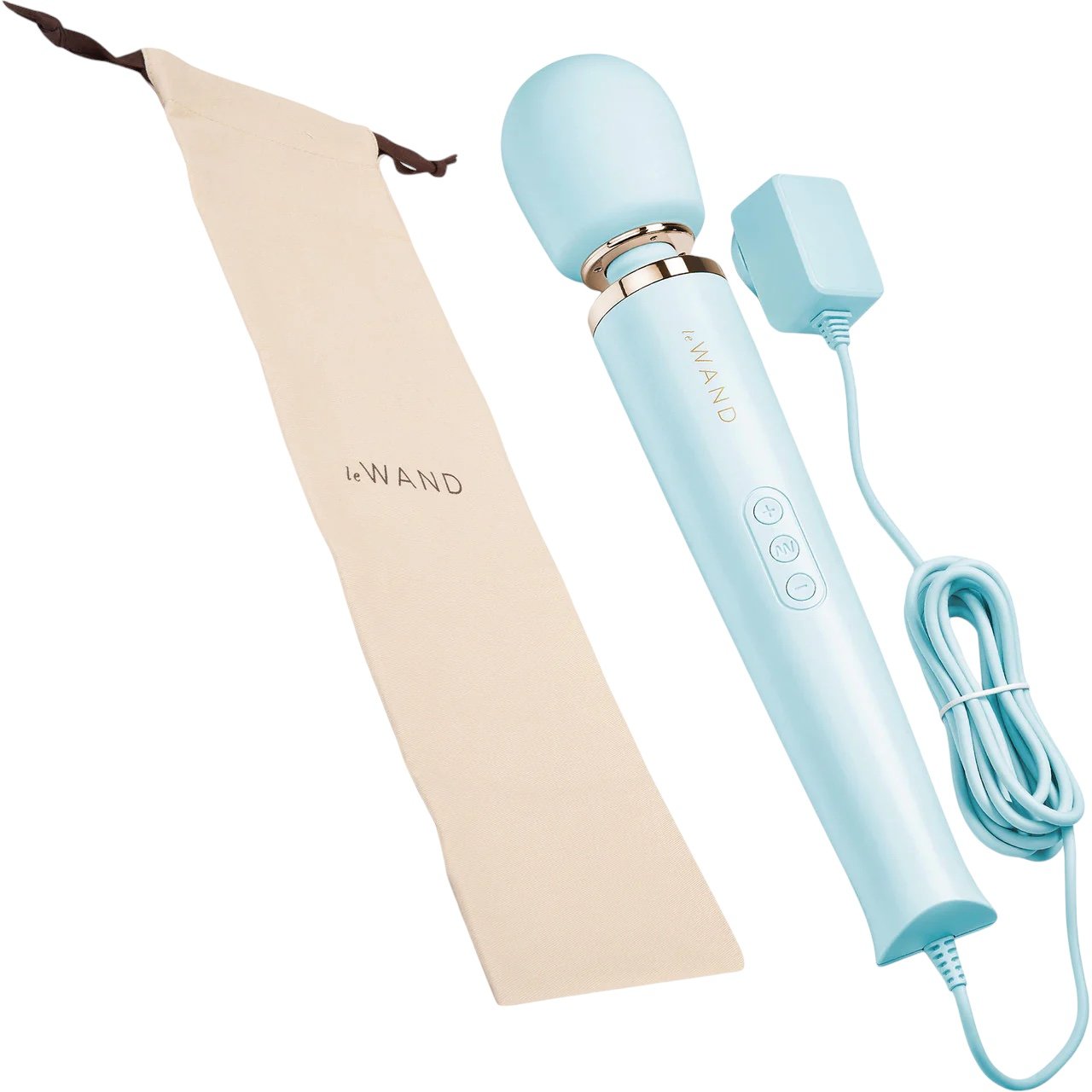 Le Wand Plug-In Massage Wand Vibrator Light Blue