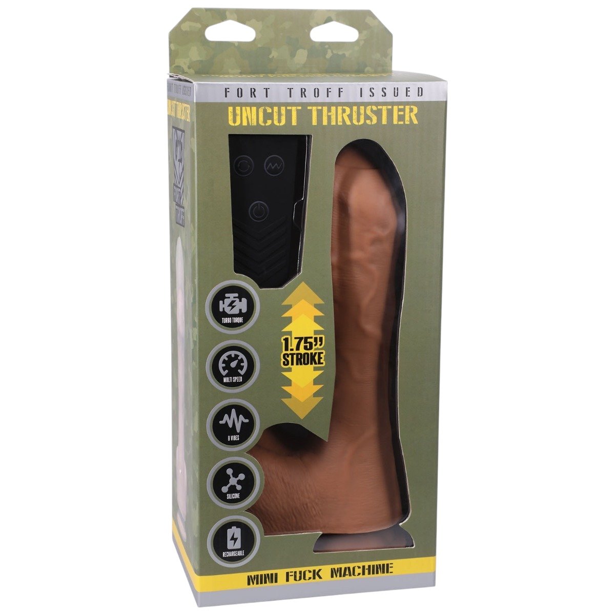 Fort Troff Uncut Thruster Dildo Mini Sex Machine 8.5 Inch