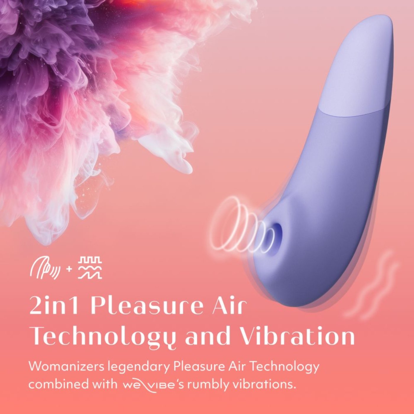 Womanizer Enhance 2-in-1 Pleasure Air Clitoral Vibrator Lilac