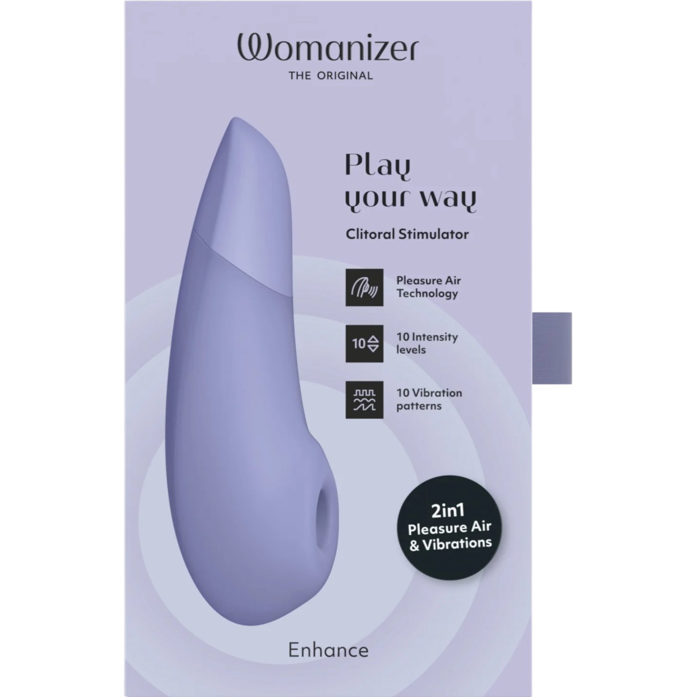 Womanizer Enhance 2-in-1 Pleasure Air Clitoral Vibrator Lilac