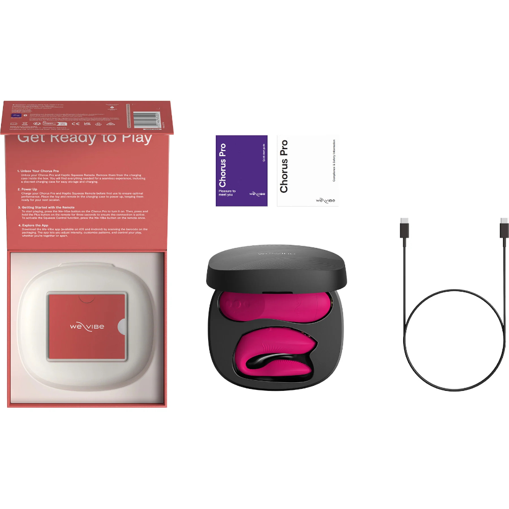 We-Vibe Chorus Pro Remote & App-Controlled Couples Vibrator Electric Pink