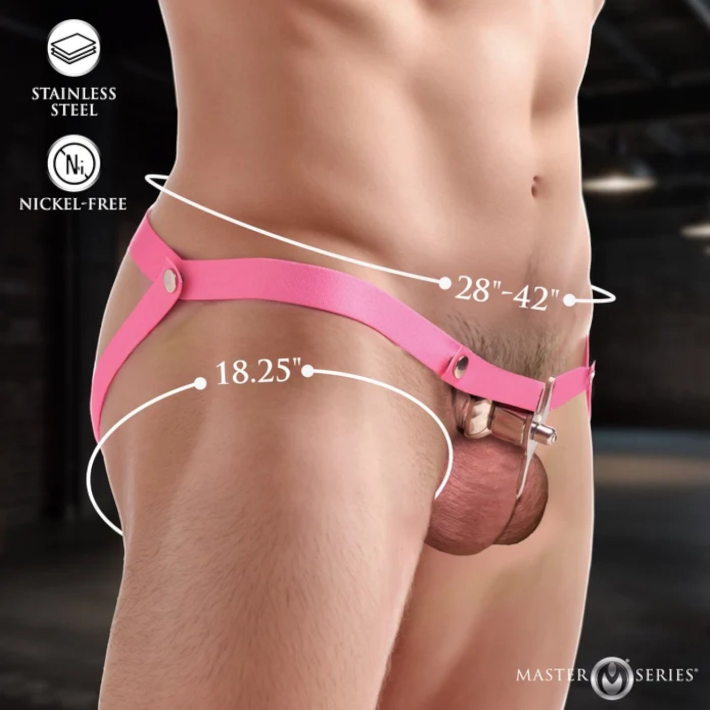 Master Series Sissy Vice Push-In Metal Chastity Cage