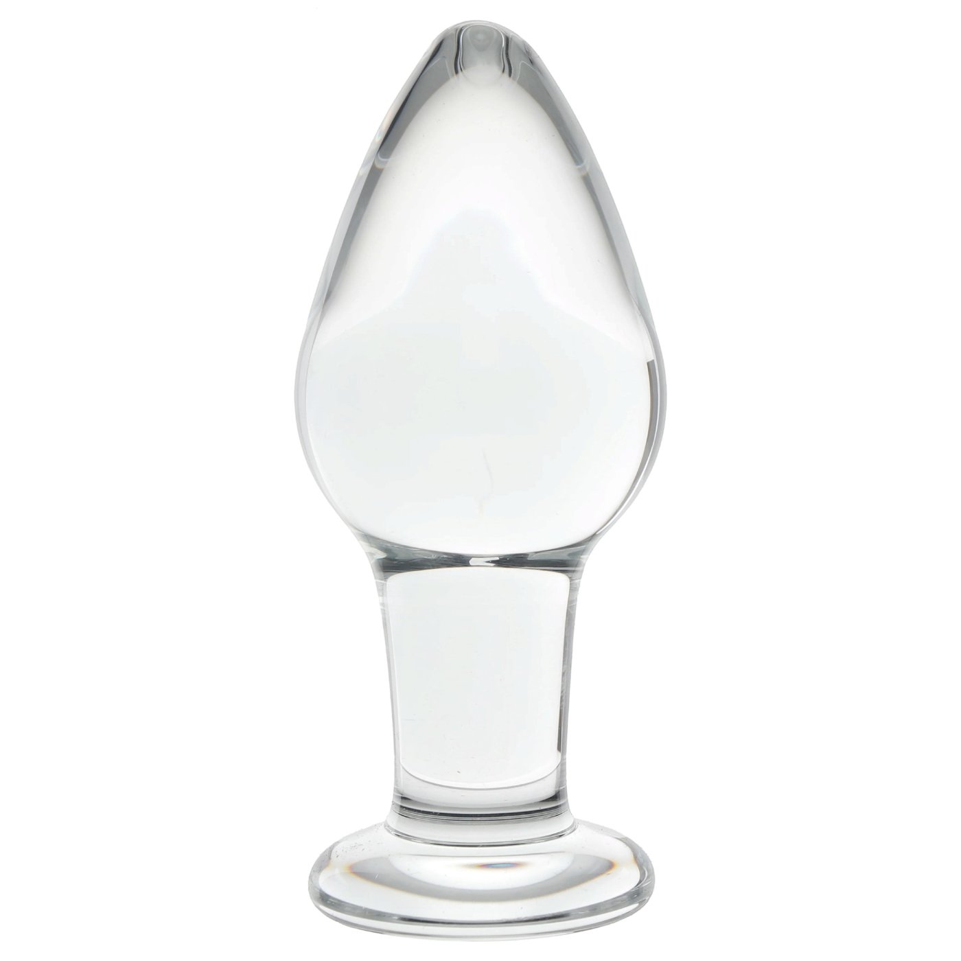 Clarity Utopian Bud Glass Butt Plug 4 Inch