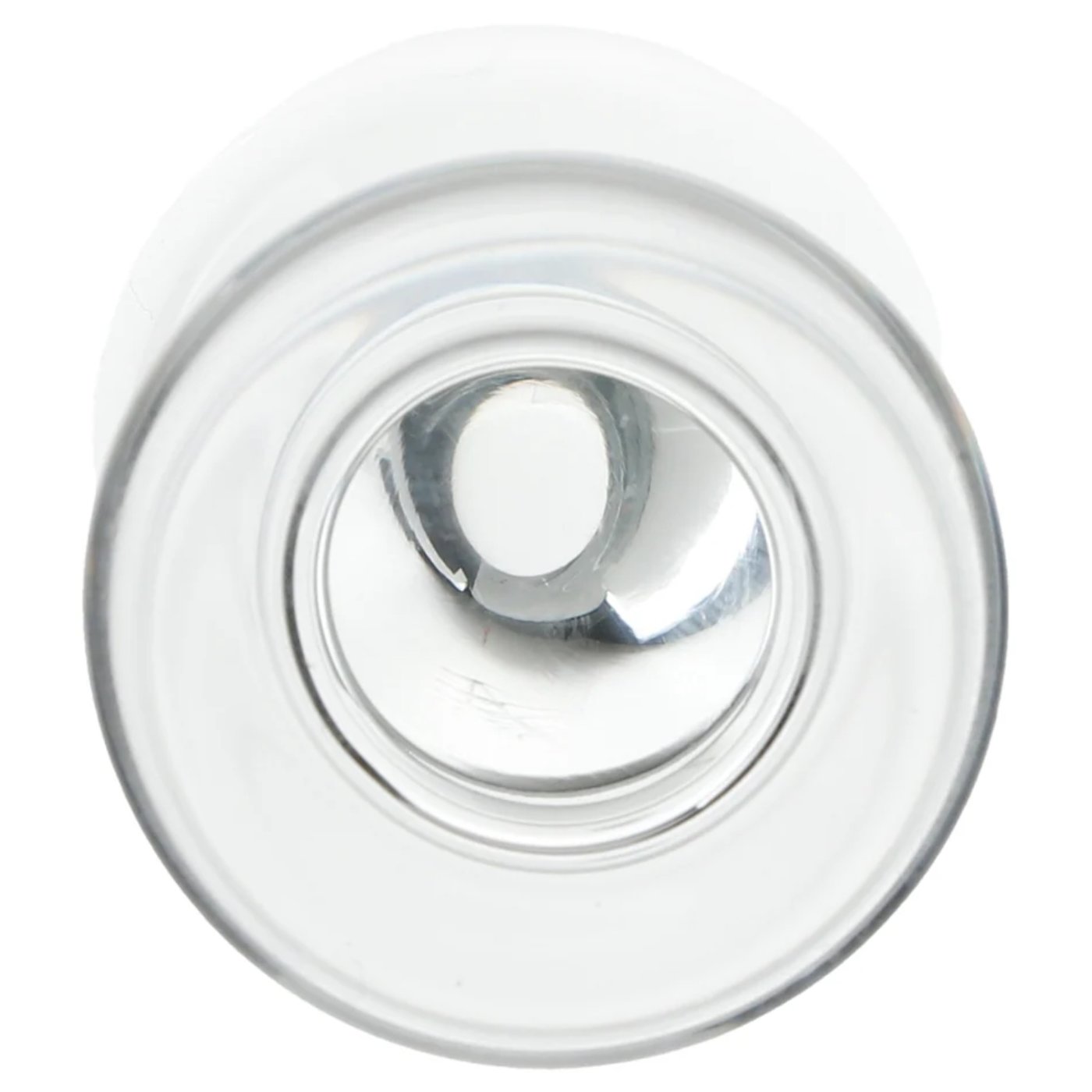 Clarity Utopian Bud Glass Butt Plug 4 Inch