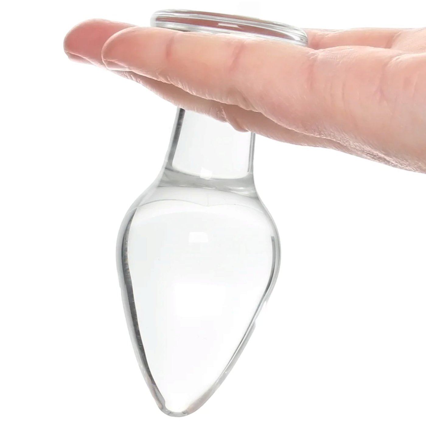 Clarity Utopian Bud Glass Butt Plug 4 Inch
